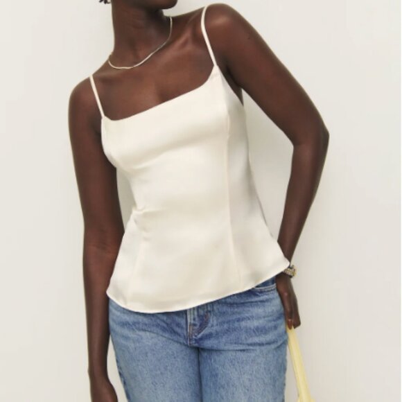 reformation white silk tank - Picture 1 of 1